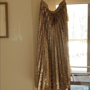 Gold midi skirt